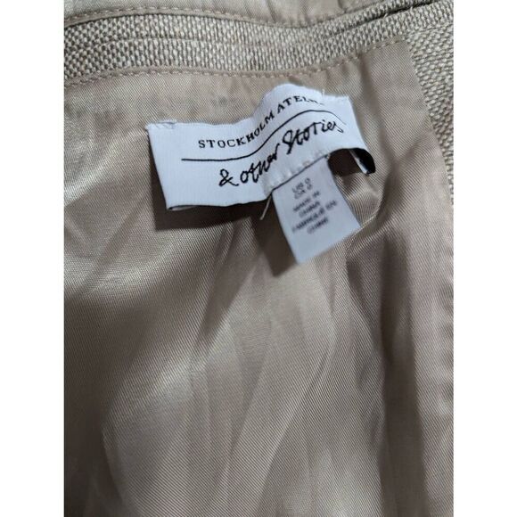 & Other Stories relaxed long silk blazer size 0 - Picture 3 of 6